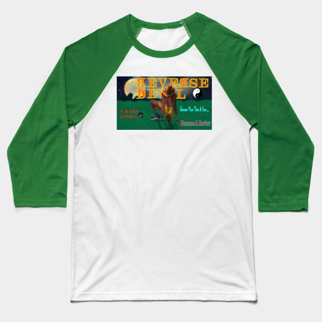 Dre Bleeding Out Baseball T-Shirt by A-MAN'S COMICS